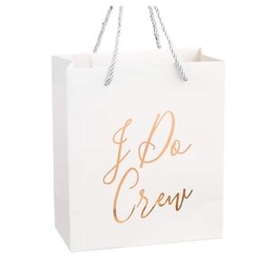 Bridesmaid Bride Tribe Gift Bag Rose Gold " I Do Crew" 5pk